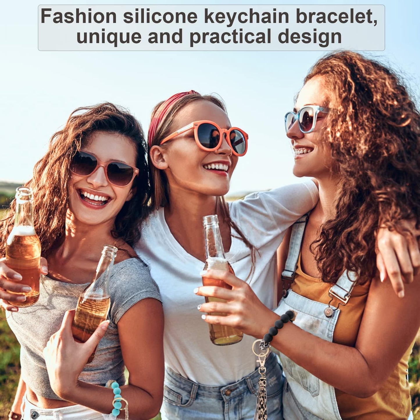 Chic Leopard Print Tassel Keychain Bracelet – Beaded Wristlet for Car Keys & Handbags